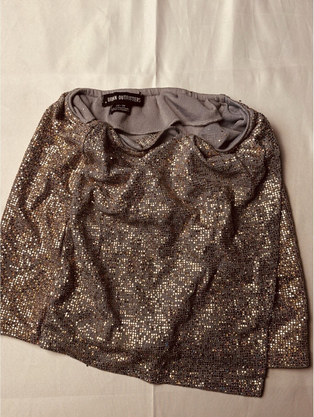 Urban Outfitters Metallic Sequin Mini Skirt XS